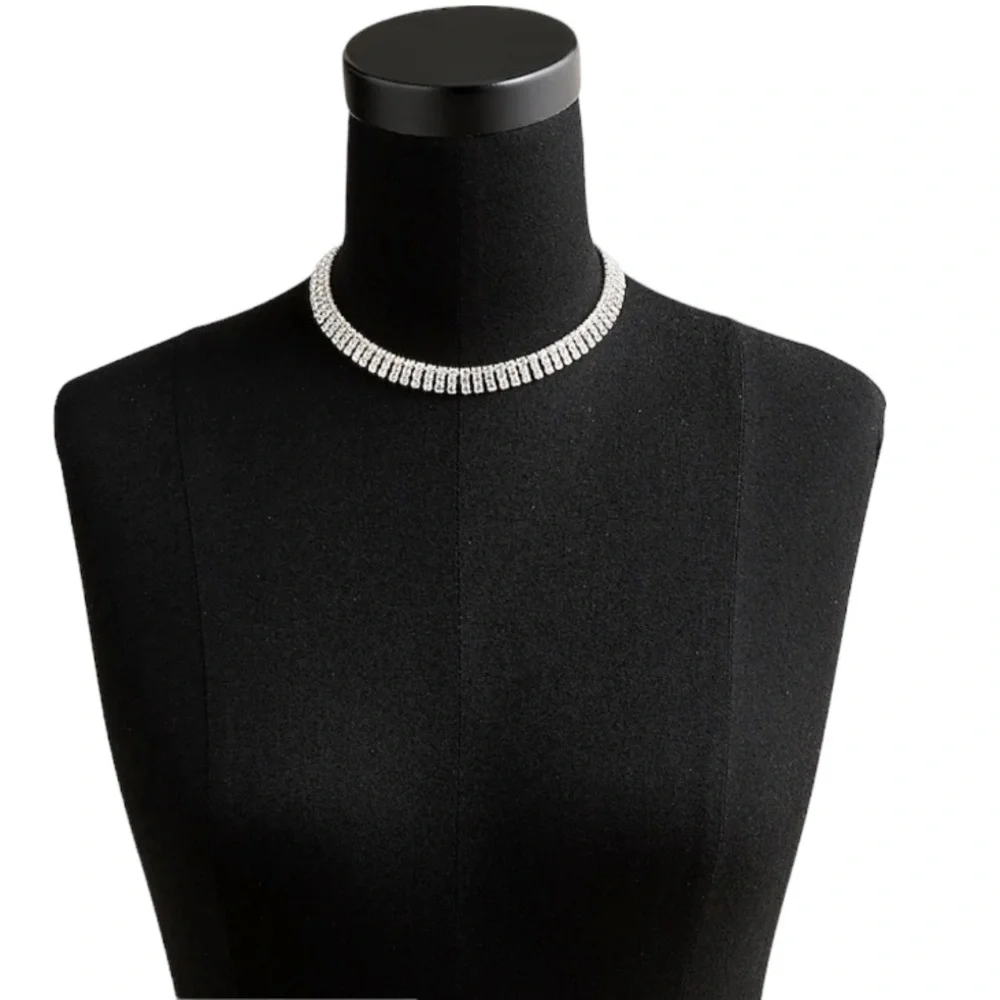 NWT J. Crew Sparkle Crystal Collar Necklace BEAUTIFUL